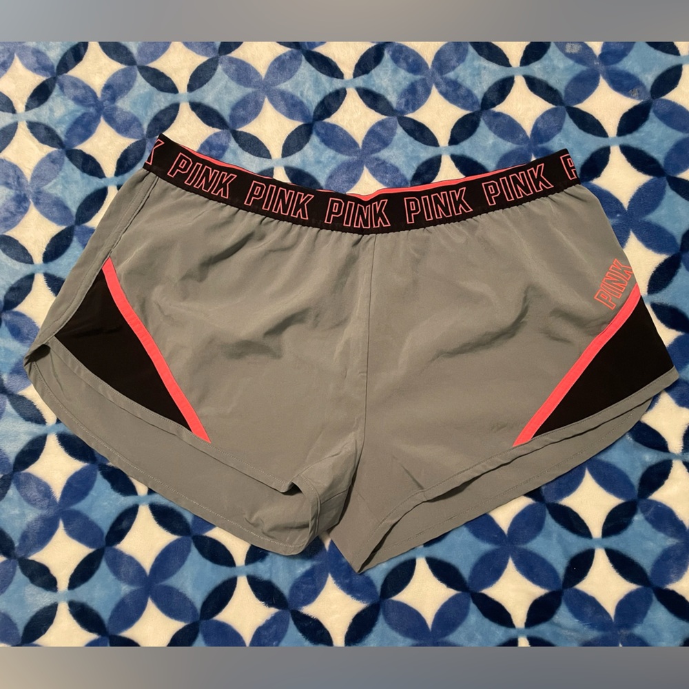 PINK Victoria's Secret Red and Gray Shorts